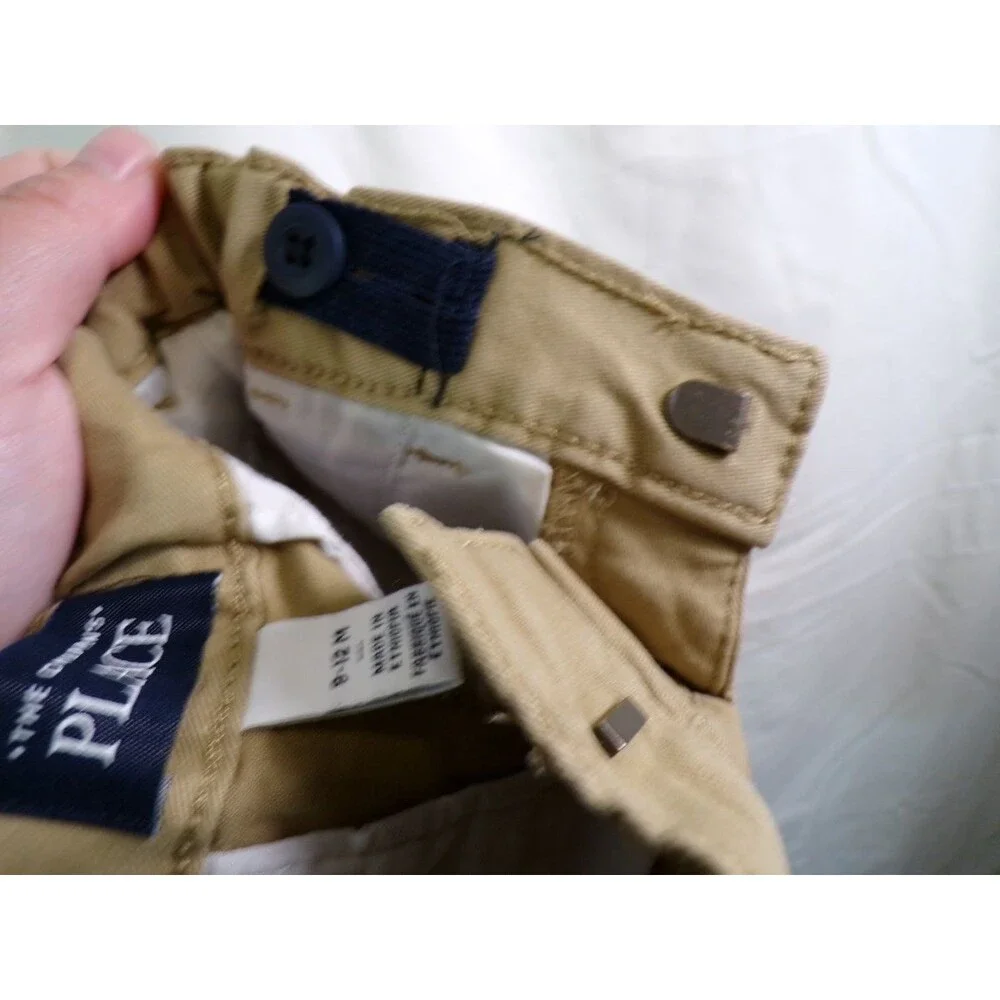 The Children's Place Baby Pants 9-12 Months Khaki Navy 3020018 100% Cotton